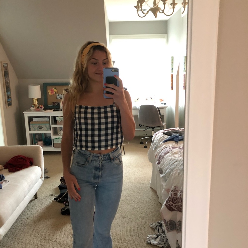 Cute Checkered Crop Top